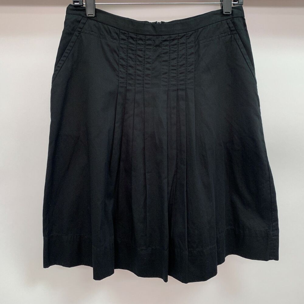 New York & Company Women's Skirt Size 6 Faded Black Pleated